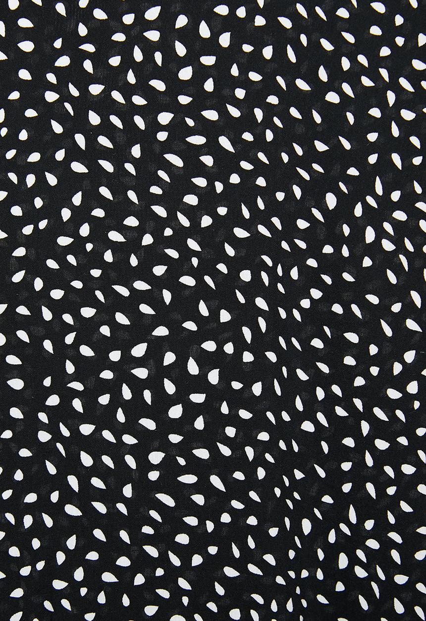 Blake - Rayon tier midi dress - black dot