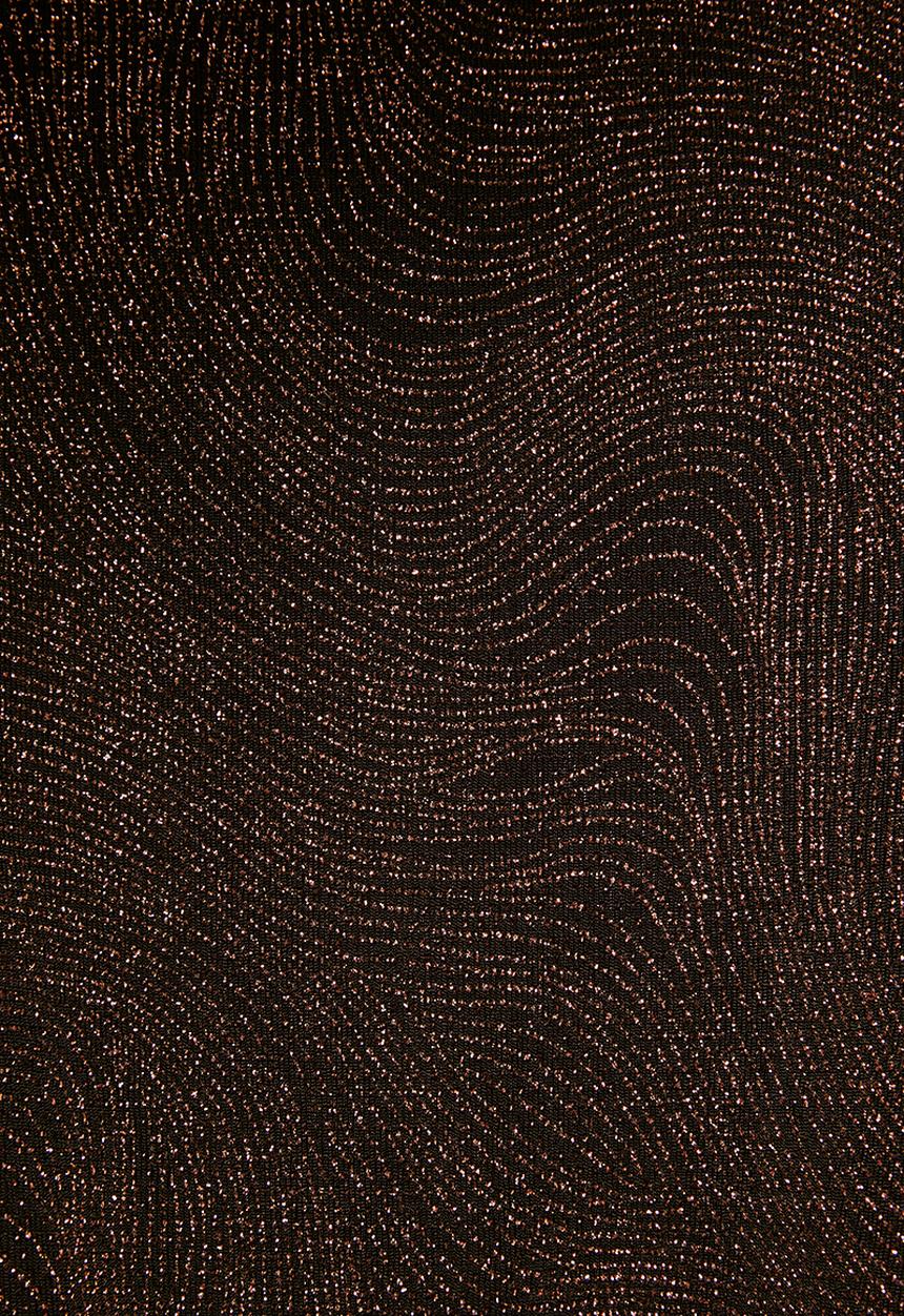 Blake - Sparkle cowl bodysuit - black & copper