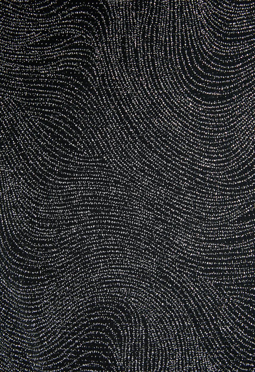 Blake - Sparkle cowl bodysuit - black & silver