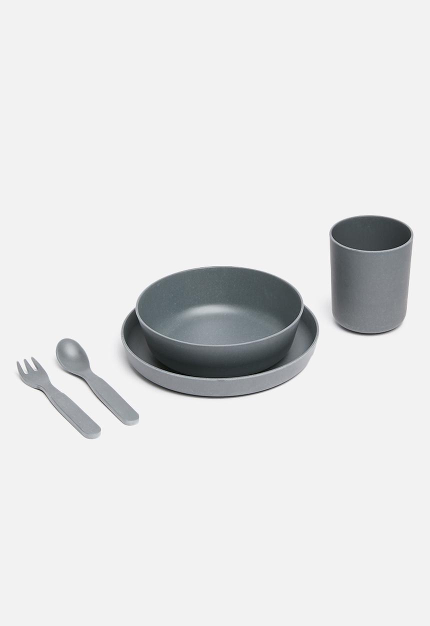 Modern Easy  - Kids bamboo dinner set - sky