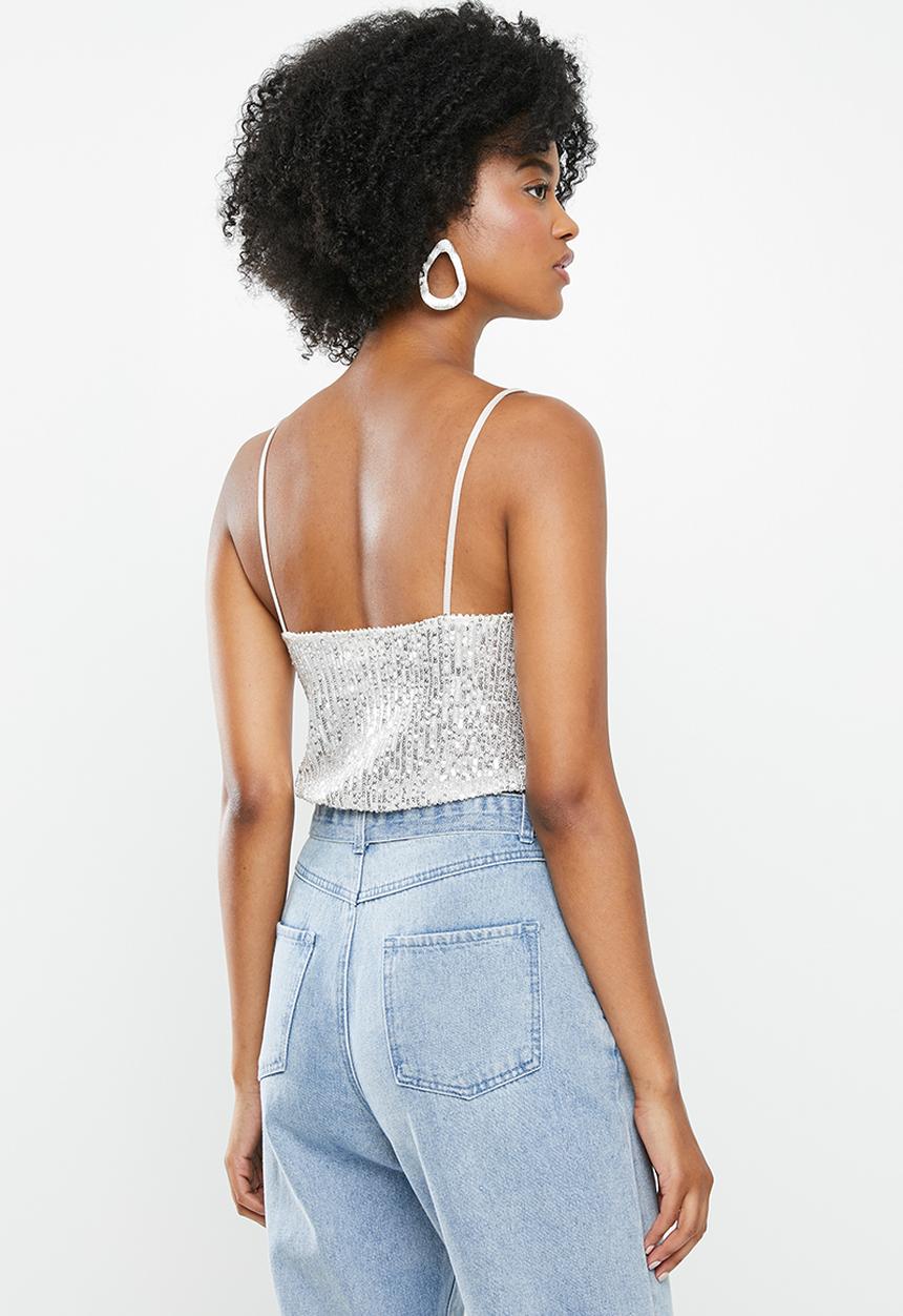 Blake - Sequin cami - silver