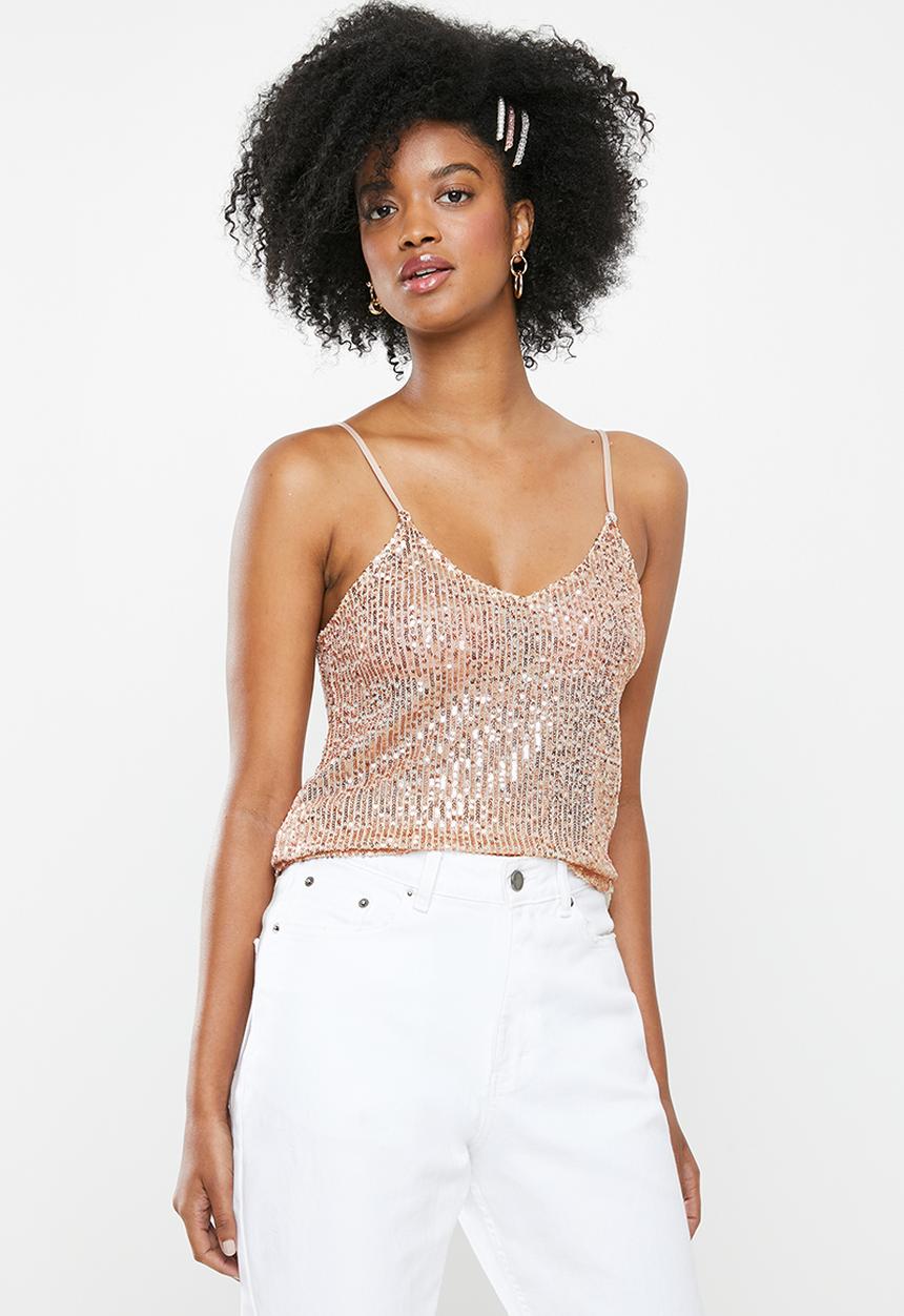 Blake - Sequin cami - champagne