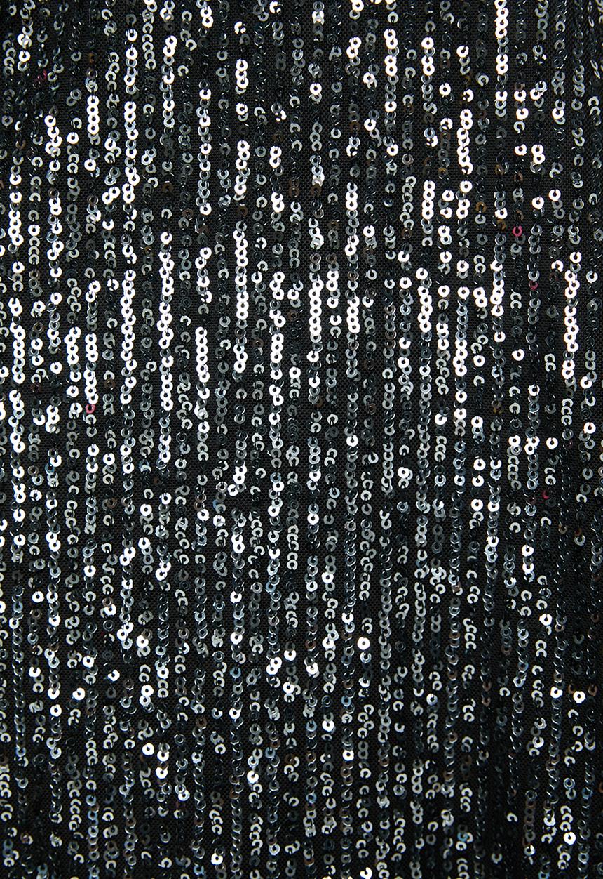 Blake - Sequin halter dress - black