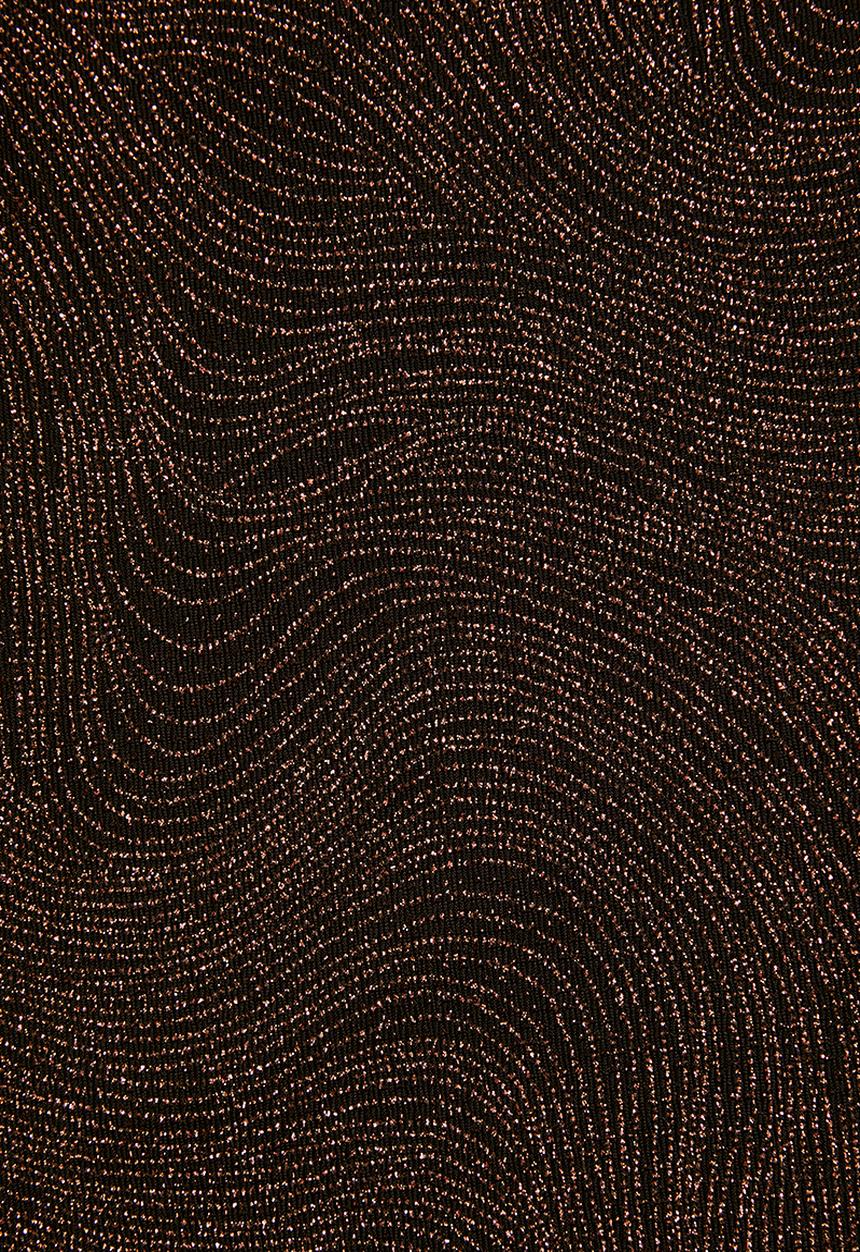 Blake - Sparkle cowl mini dress - black & copper