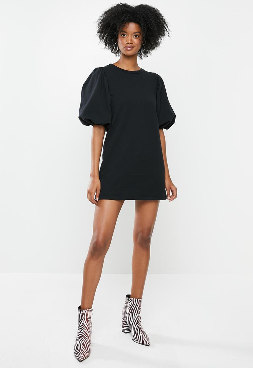 Blake - Fleece mini dress - black