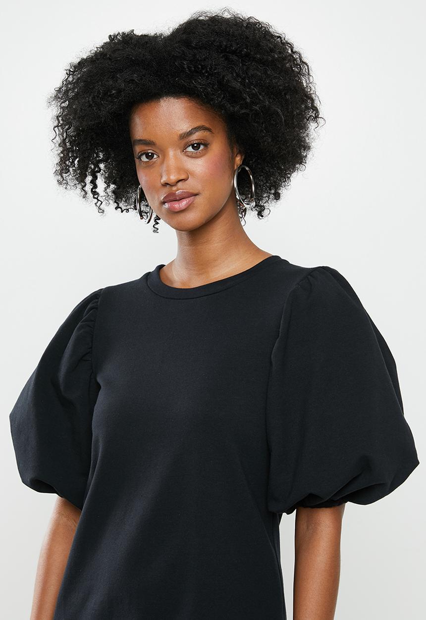 Blake - Fleece mini dress - black