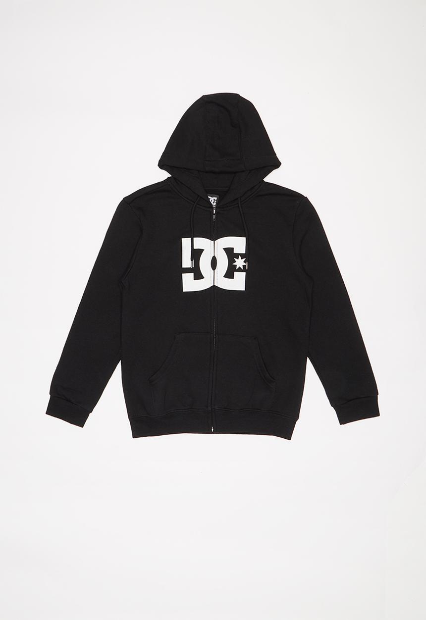 DC - Zip thru hooded sweat - black