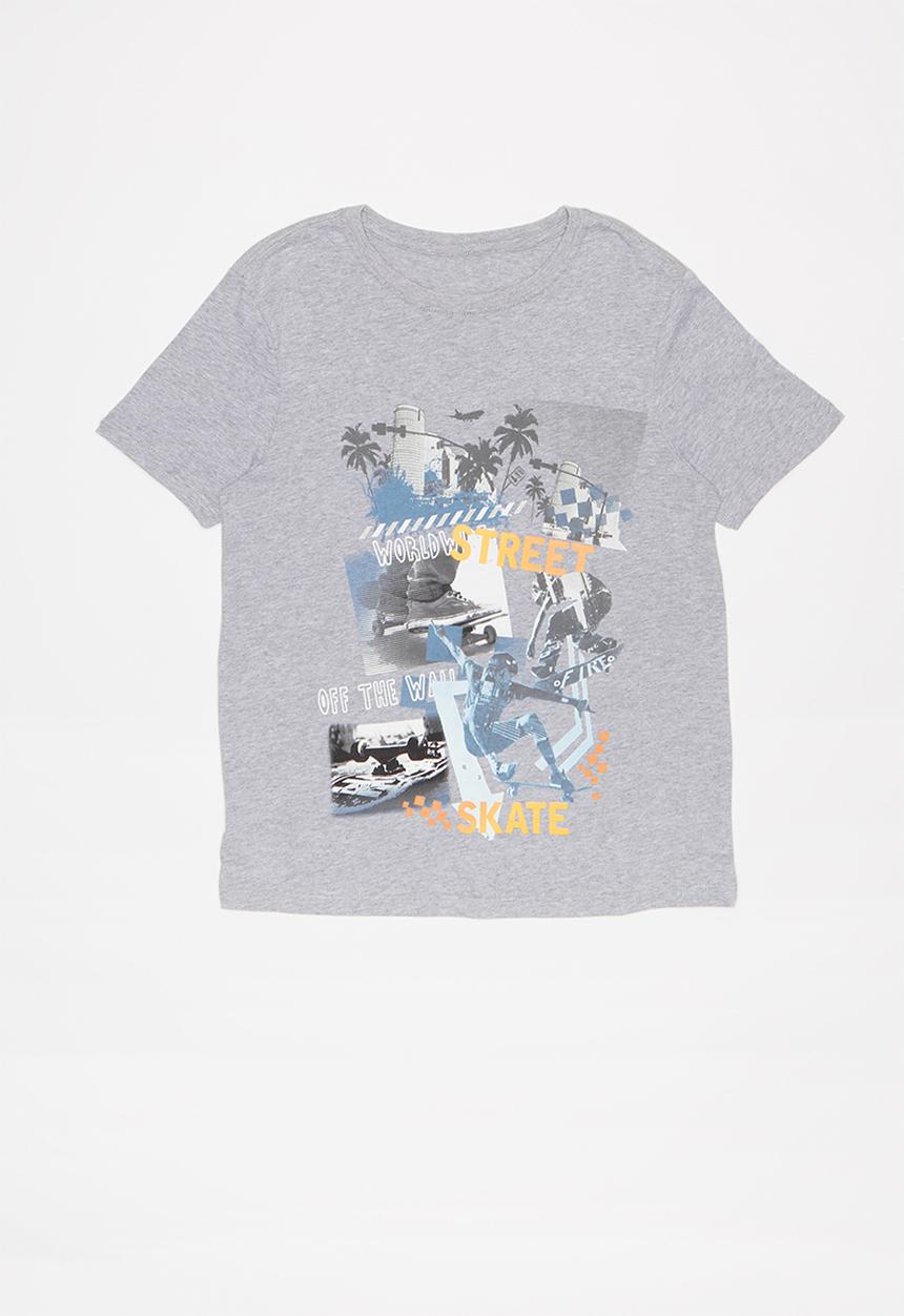 Rebel Republic - 2 pack street skate tee - yellow & grey 
