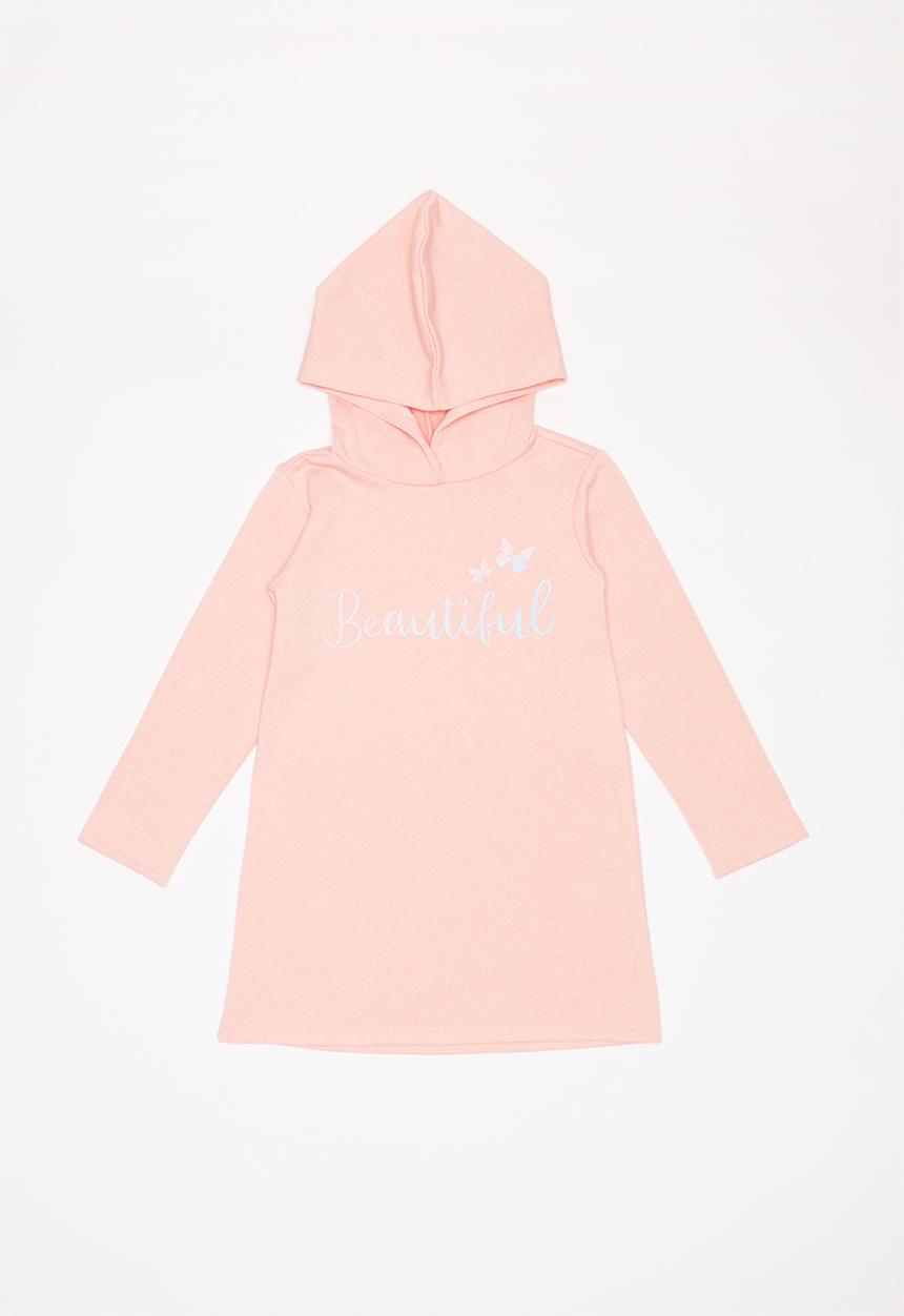 Pop Candy - Fleece hooded dress - pink