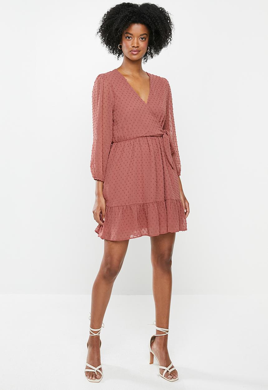 Blake - Chiffon mini dress - dirty rose