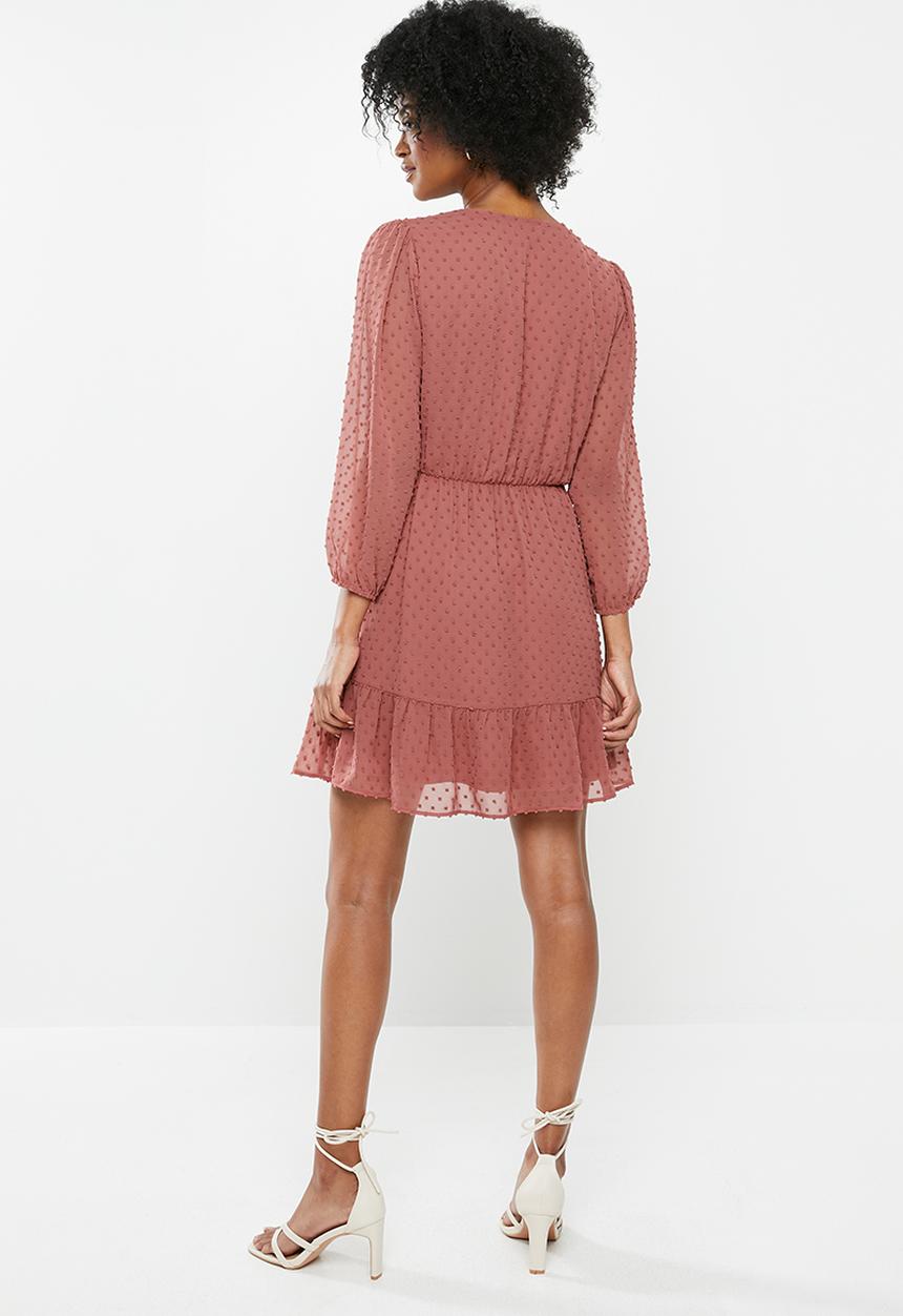 Blake - Chiffon mini dress - dirty rose