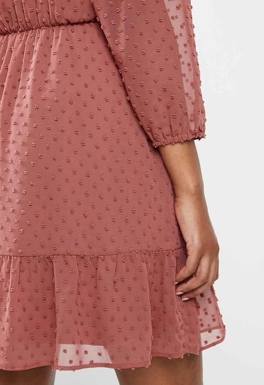 Blake - Chiffon mini dress - dirty rose