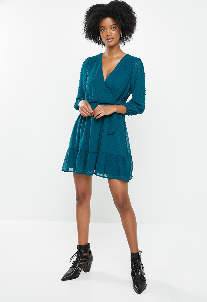 Blake - Chiffon mini dress - Moroccan blue