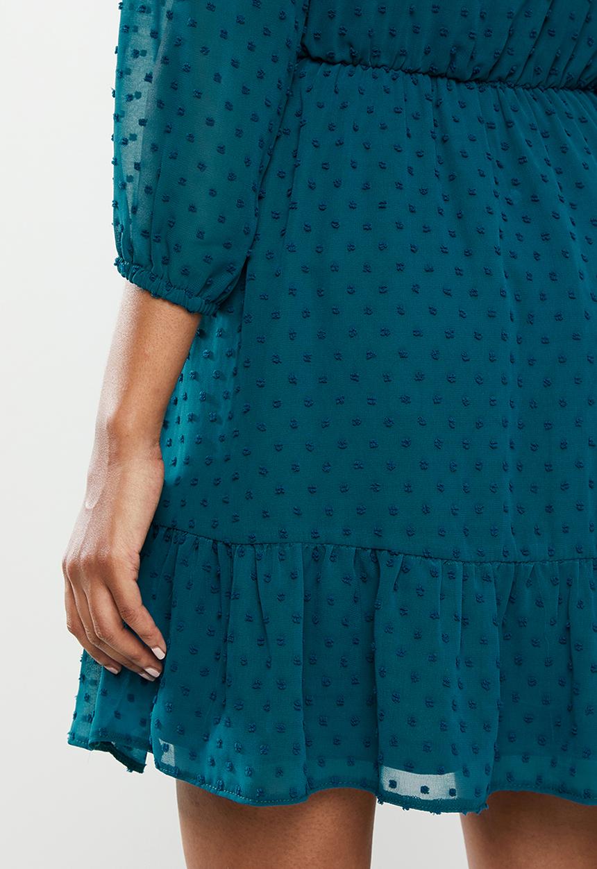 Blake - Chiffon mini dress - Moroccan blue