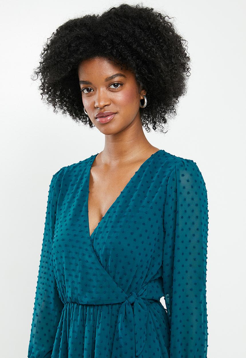Blake - Chiffon mini dress - Moroccan blue