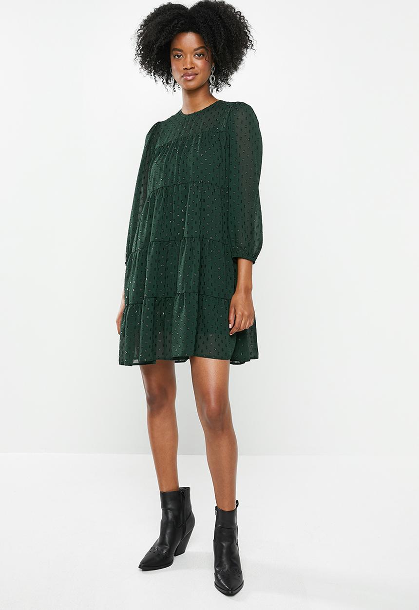 Blake - Tiered mini dress - green