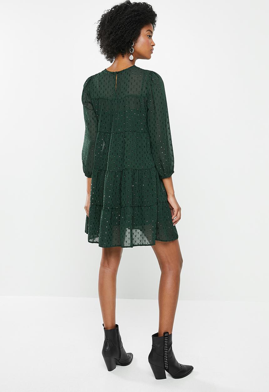Blake - Tiered mini dress - green