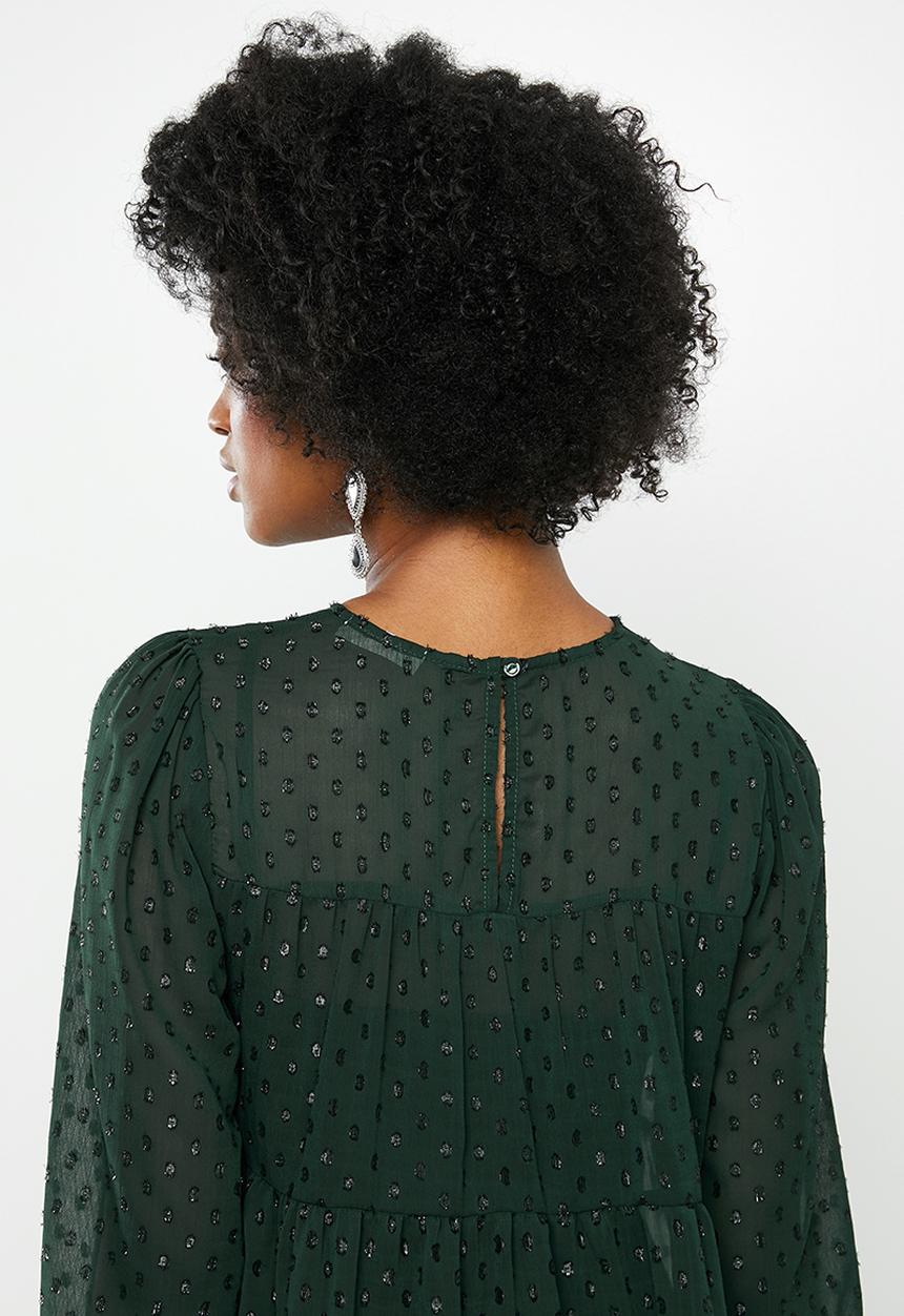 Blake - Tiered mini dress - green