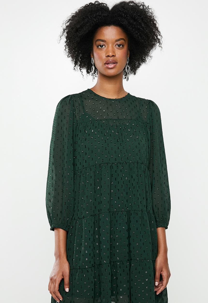Blake - Tiered mini dress - green