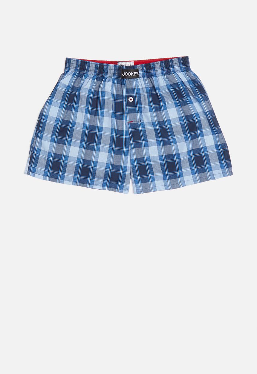 Jockey - 2 Pack boys woven boxer - blue & grey 