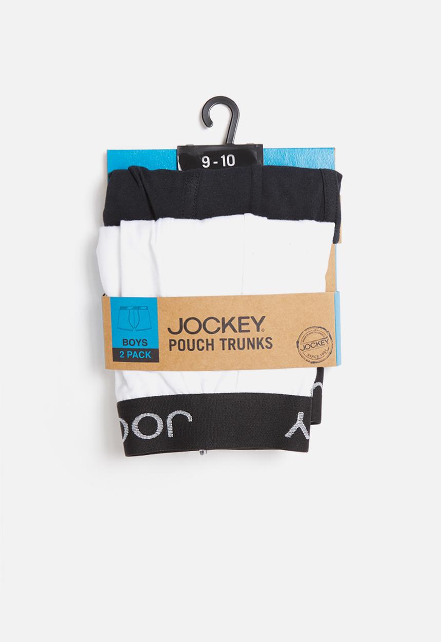 Jockey - 2 Pack boys pouch trunk - black & white