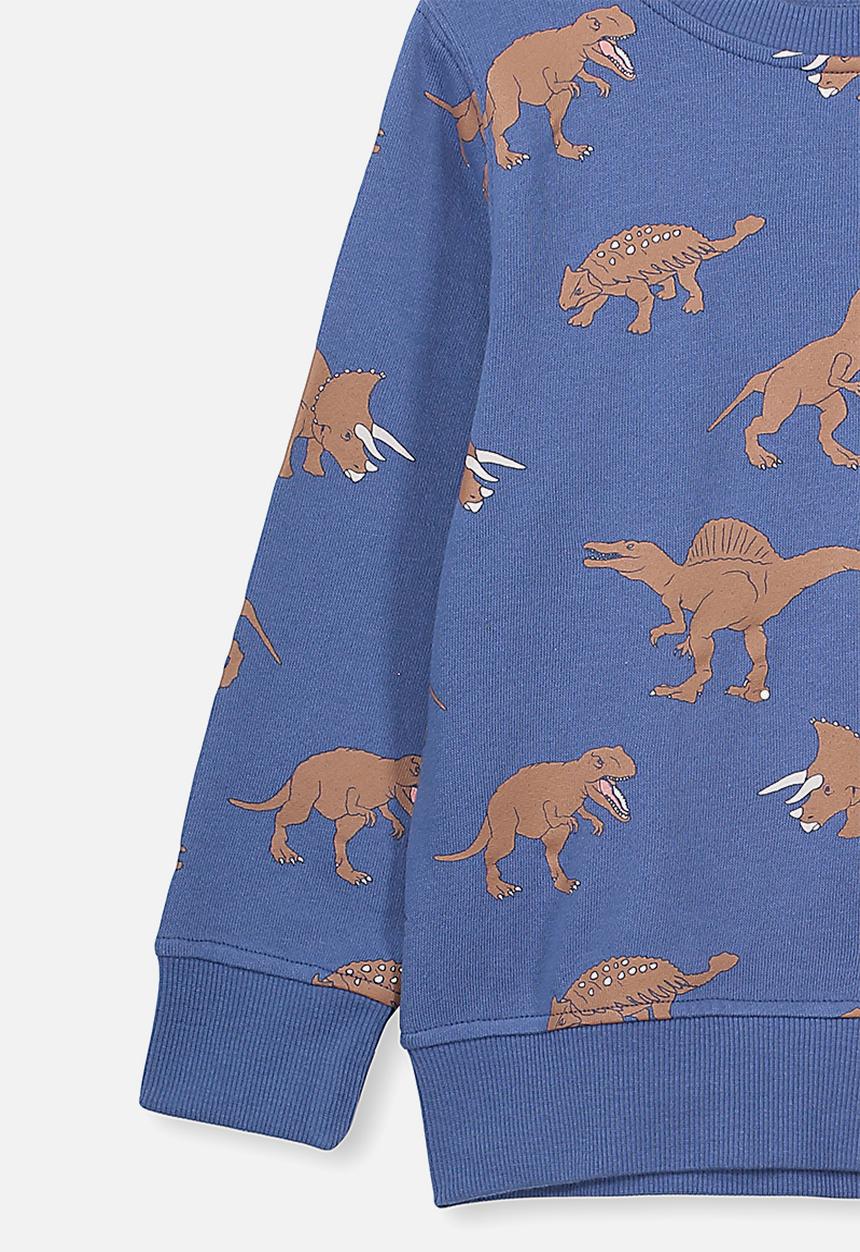 Cotton On - Bond crew - petti blue/dinos
