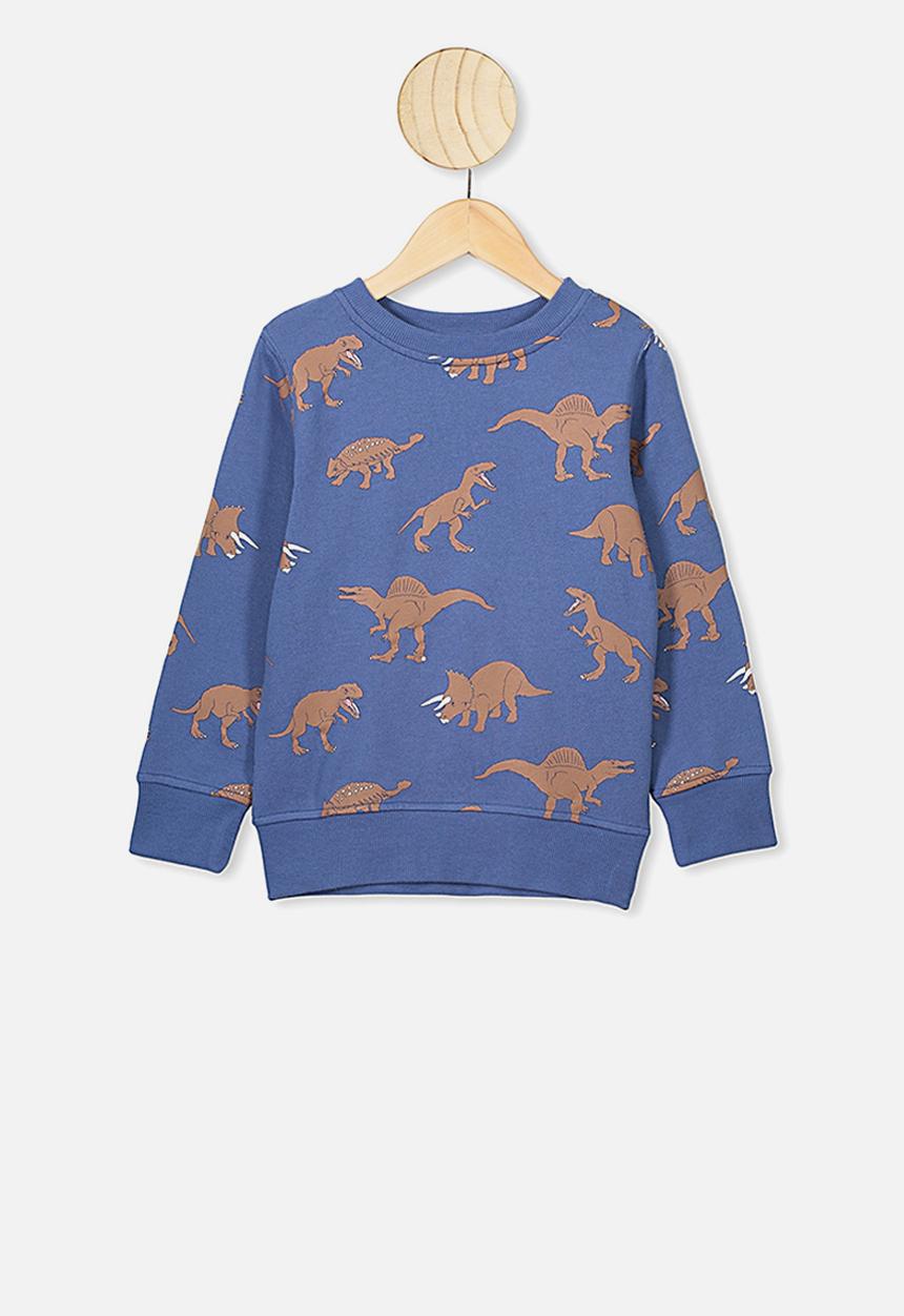 Cotton On - Bond crew - petti blue/dinos