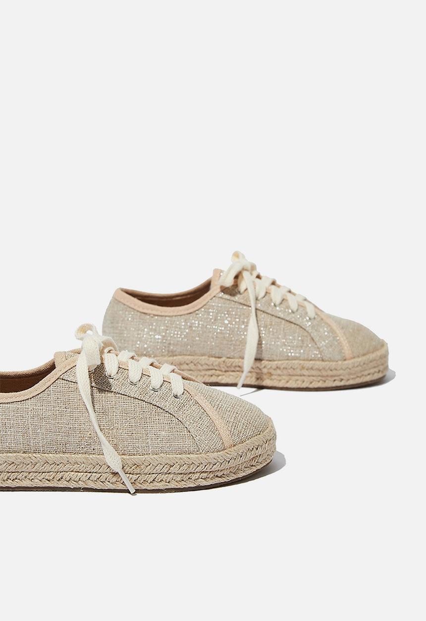 Cotton On - Lace up espadrille - neutral