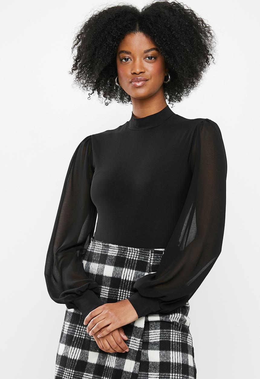 Blake - Turtleneck bodysuit - black