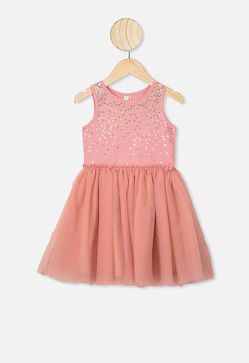 Cotton On - Iris tulle dress - terracotta rose