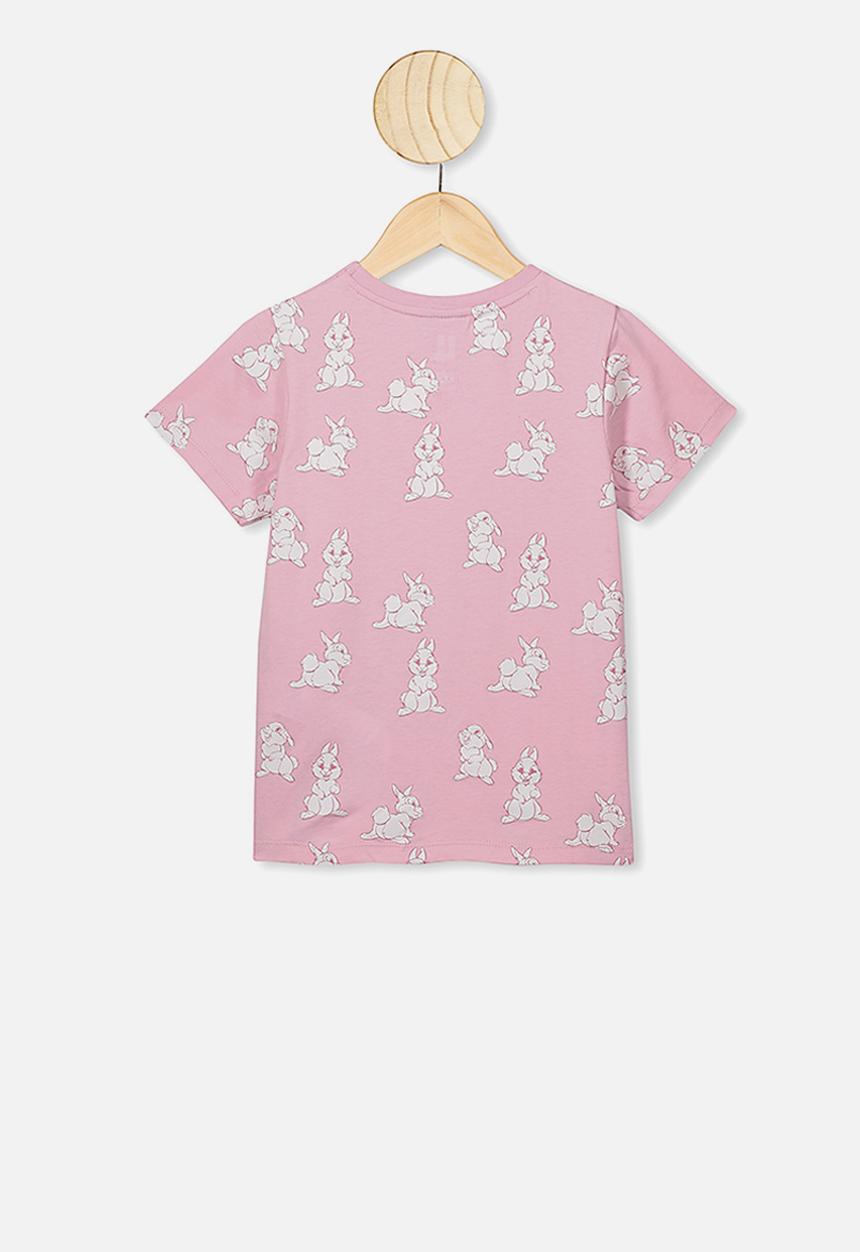 Cotton On - Lux short sleeve tee - pink & white 