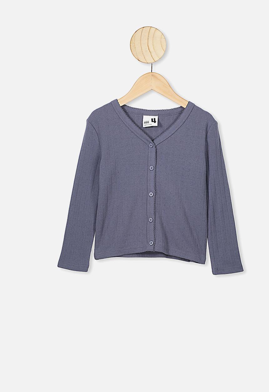 Cotton On - Bessie button through top - vintage navy