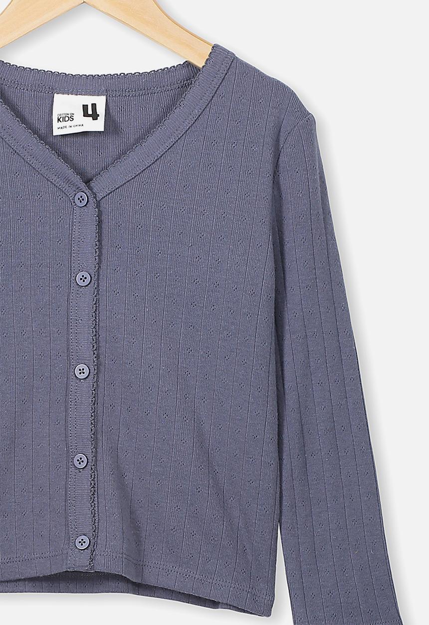 Cotton On - Bessie button through top - vintage navy