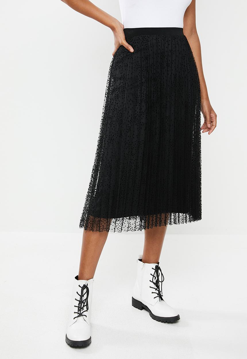 Blake - Tulle midi skirt - black