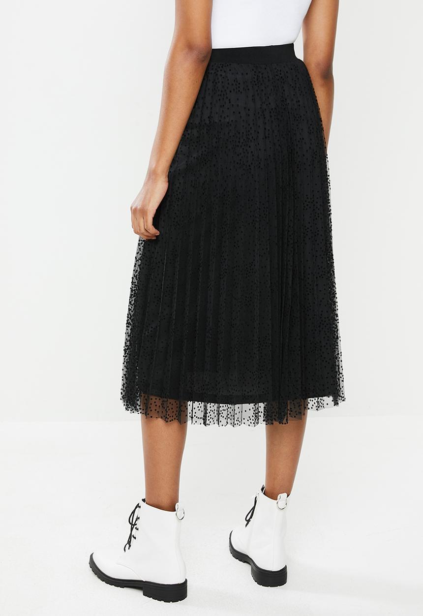Blake - Tulle midi skirt - black