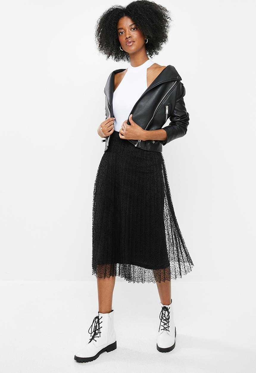 Blake - Tulle midi skirt - black