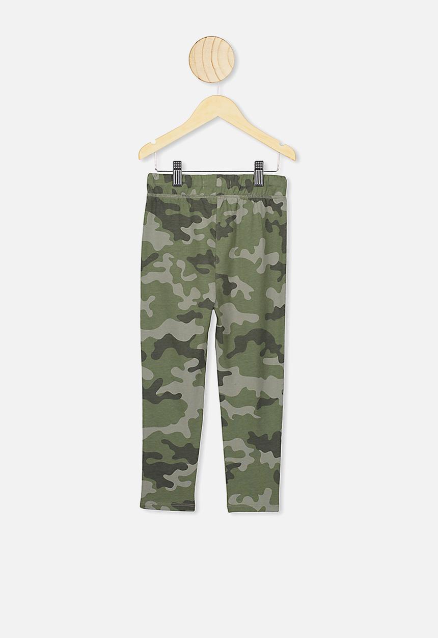 Cotton On - Brooklyn slouch pant - green camo