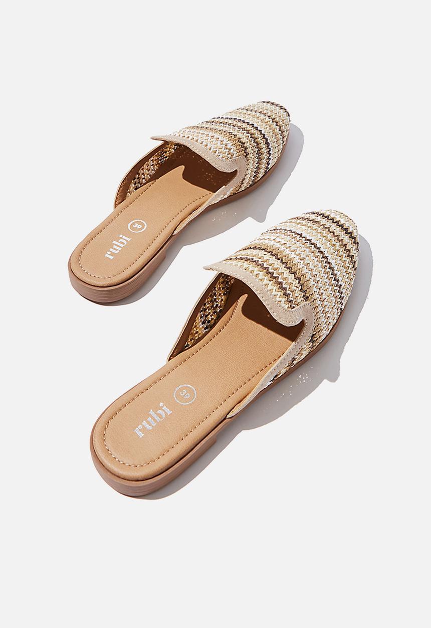 Cotton On - Shade raffia mule - beige zig zag