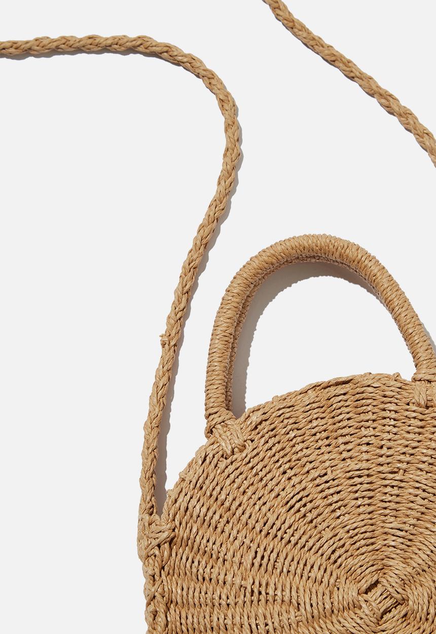Rubi - Summer love woven circle bag - natural