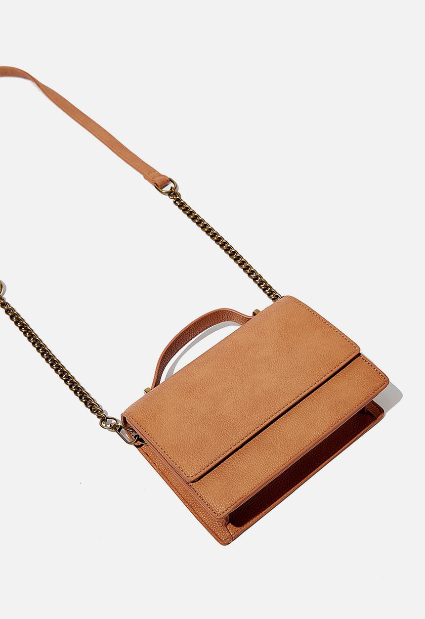 Rubi - Aria chain strap cross body bag - tan