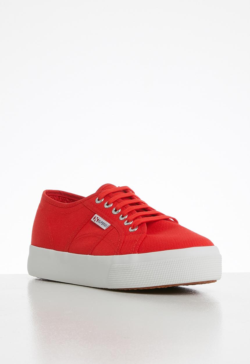 SUPERGA - 2730 Cotu mid platform - red & white