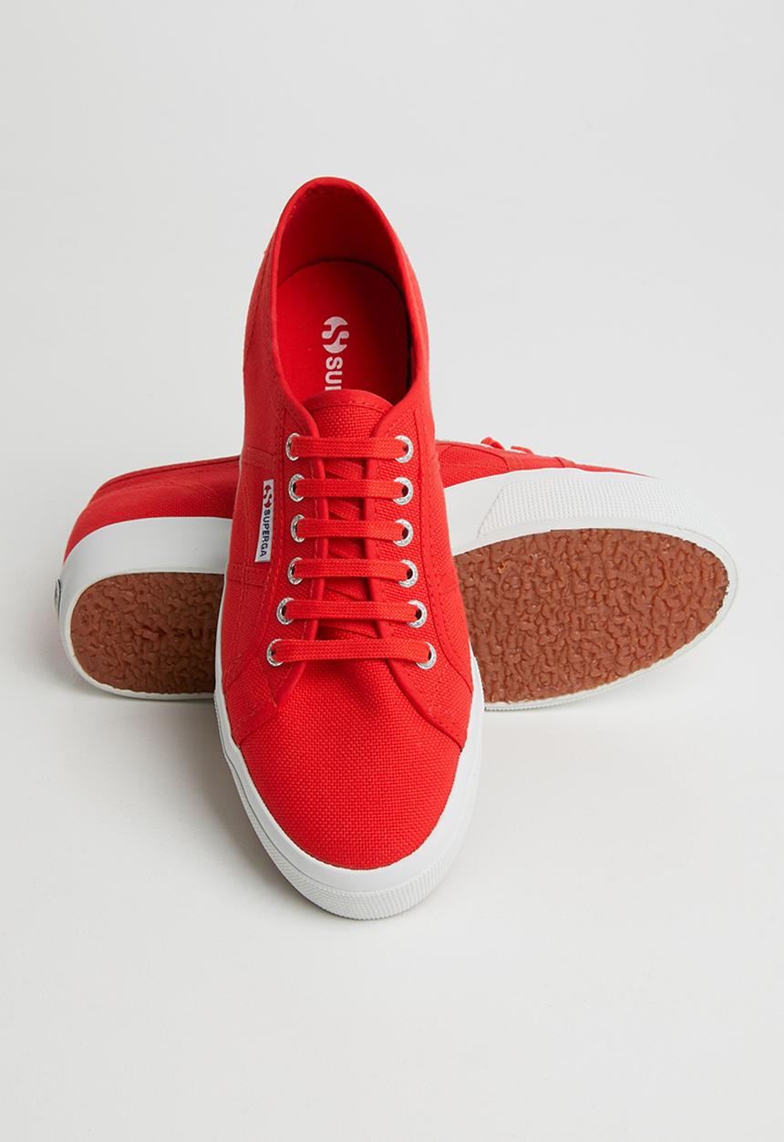 SUPERGA - 2730 Cotu mid platform - red & white