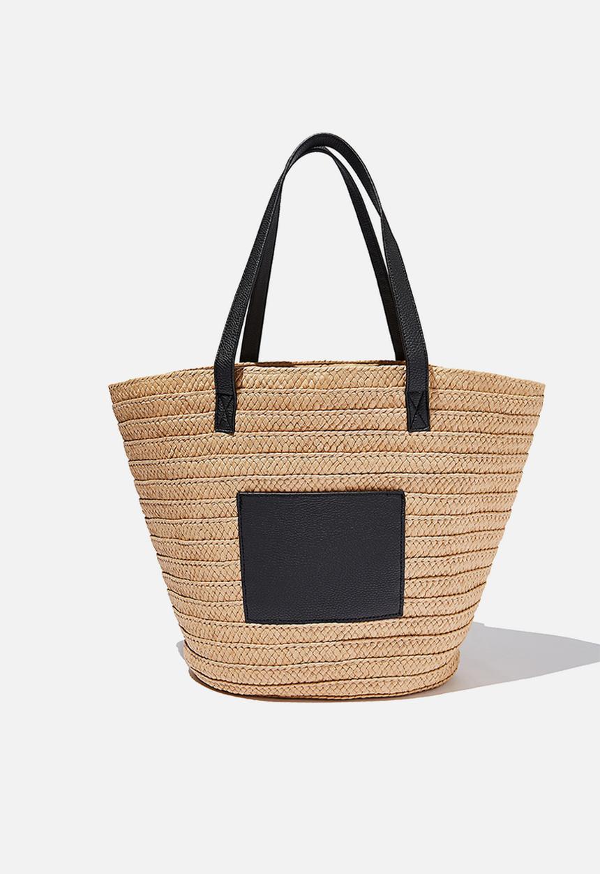 Rubi - Basket tote - natural & black