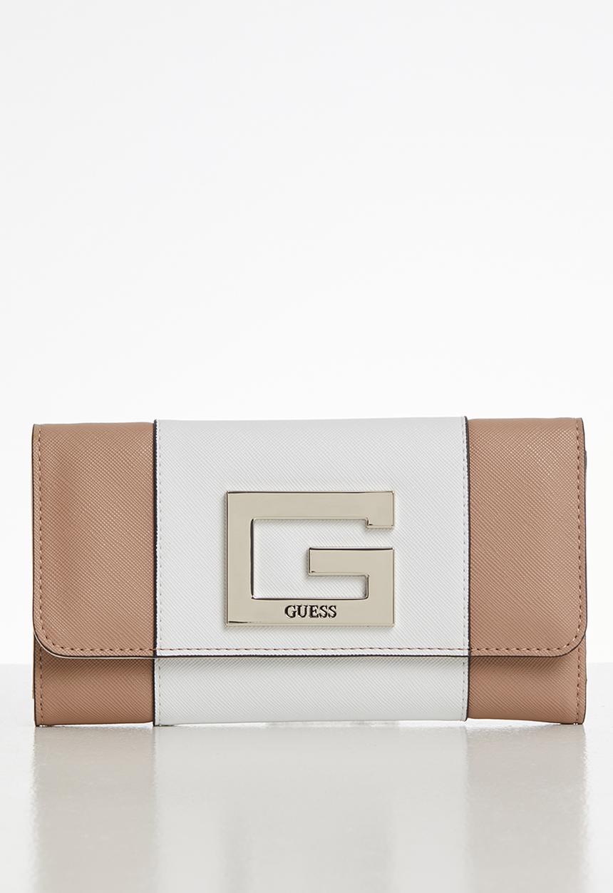 GUESS - Kamryn multi clutch - neutral & white