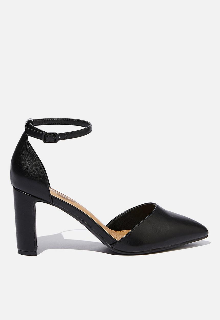 Cotton On - Jeanne closed toe heel - black smooth