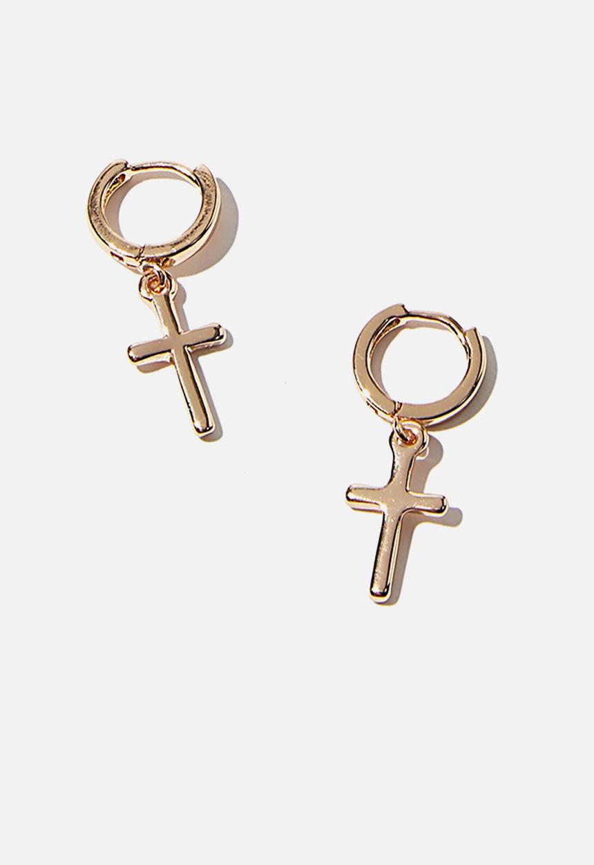 Rubi - Ear party huggie hoops  - gold