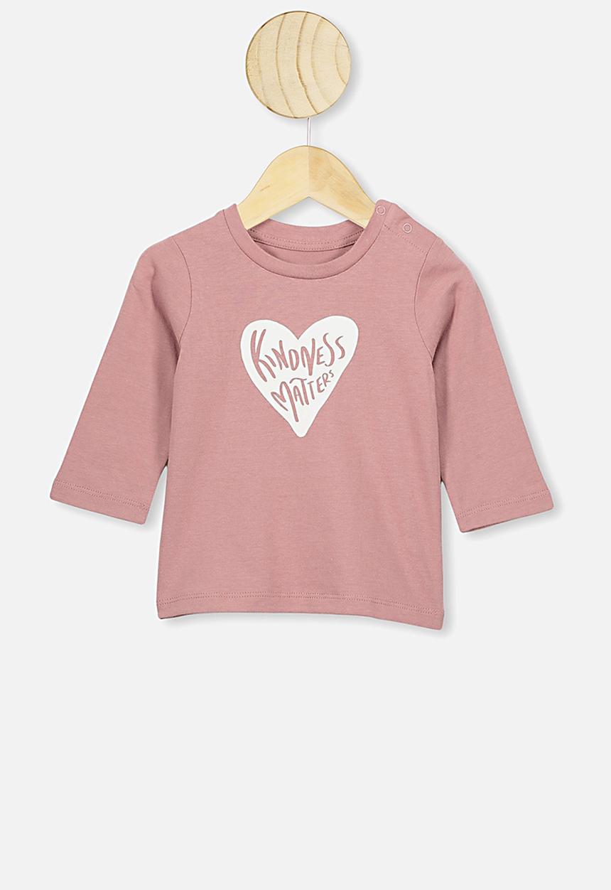 Cotton On - Jamie long sleeve tee - dusty berry