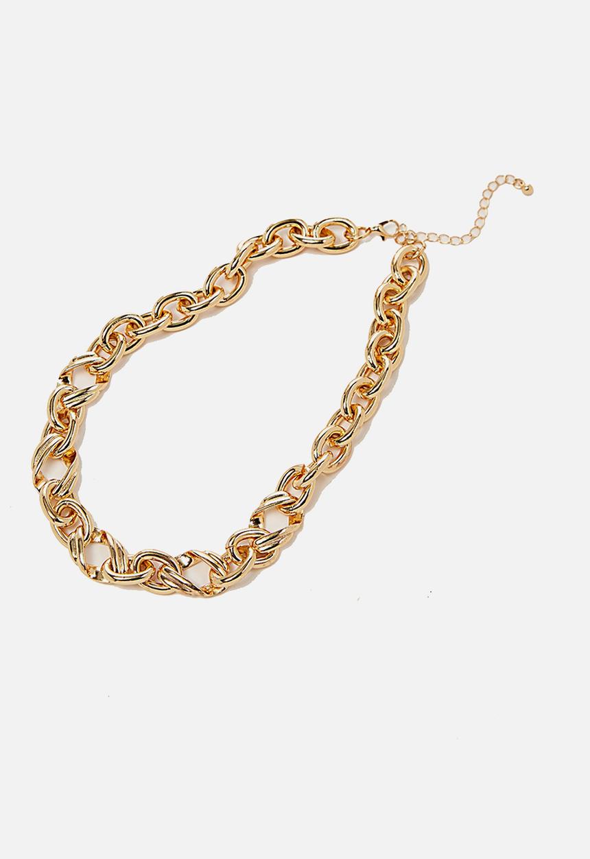 Rubi - Renee rope links chunky chain necklace - gold
