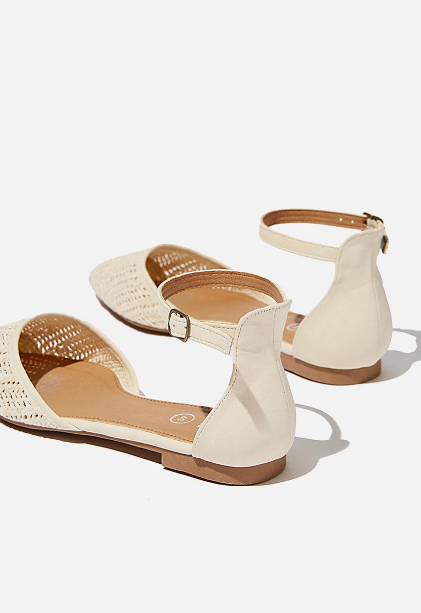 Cotton On - Naomi ankle strap - off white raffia