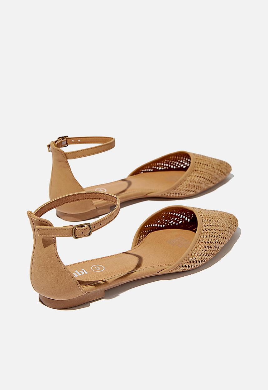 Cotton On - Naomi ankle strap - tan raffia